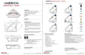 Americh BM0117TA2-BI Bermuda I 5959 - Tub Only / Airbath 2 - Biscuit