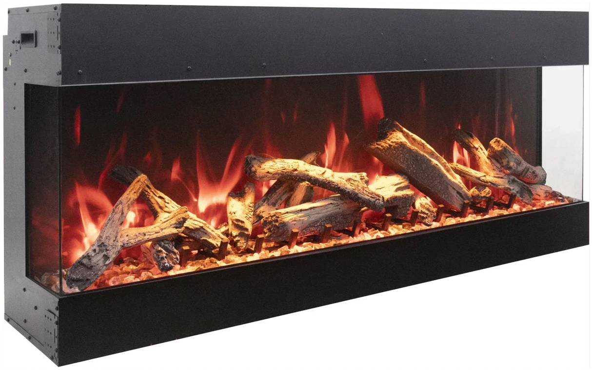 Amantii TRV-65-BESPOKE Tru View Bespoke - 65" Indoor / Outdoor 3 Sided Electric Fireplace Featuring a 20" Height, WiFi Compatibility, Bluetooth Connectivity, Multi Function Remote, and a Selection of Media Options