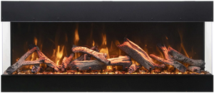 Amantii TRV-65-BESPOKE Tru View Bespoke - 65" Indoor / Outdoor 3 Sided Electric Fireplace Featuring a 20" Height, WiFi Compatibility, Bluetooth Connectivity, Multi Function Remote, and a Selection of Media Options