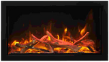 Amantii BI-40-DEEP-XT Panorama Deep & Xtra Tall Full View Smart Electric  - 40" Indoor /Outdoor WiFi Enabled  Fireplace, featuring a MultiFunction Remote, Multi Speed Flame Motor, Glass Media & a Black Trim