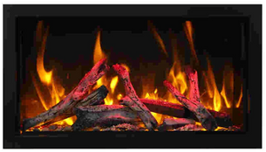 Amantii BI-60-DEEP-XT Panorama Deep & Xtra Tall Full View Smart Electric  - 60" Indoor /Outdoor WiFi Enabled  Fireplace, featuring a MultiFunction Remote, Multi Speed Flame Motor, Glass Media & a Black Trim