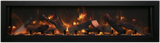 Amantii BI-60-DEEP-XT Panorama Deep & Xtra Tall Full View Smart Electric  - 60" Indoor /Outdoor WiFi Enabled  Fireplace, featuring a MultiFunction Remote, Multi Speed Flame Motor, Glass Media & a Black Trim