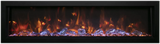 Amantii BI-60-DEEP-OD Panorama Deep Full View Smart Electric  - 60" Indoor /Outdoor WiFi Enabled Fireplace, featuring a MultiFunction Remote, Multi Speed Flame Motor, Glass Media & a Black Trim