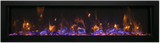 Amantii BI-40-DEEP-XT Panorama Deep & Xtra Tall Full View Smart Electric  - 40" Indoor /Outdoor WiFi Enabled  Fireplace, featuring a MultiFunction Remote, Multi Speed Flame Motor, Glass Media & a Black Trim