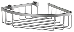 Smedbo Sideline Design Corner Shower Basket in Brushed Chrome