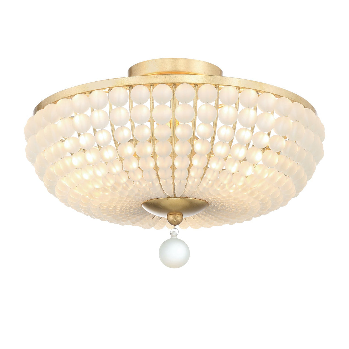 Bella 3 Light Antique Gold Semi Flush Mount BLA-10660-GA