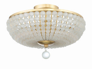 Bella 3 Light Antique Gold Semi Flush Mount BLA-10660-GA