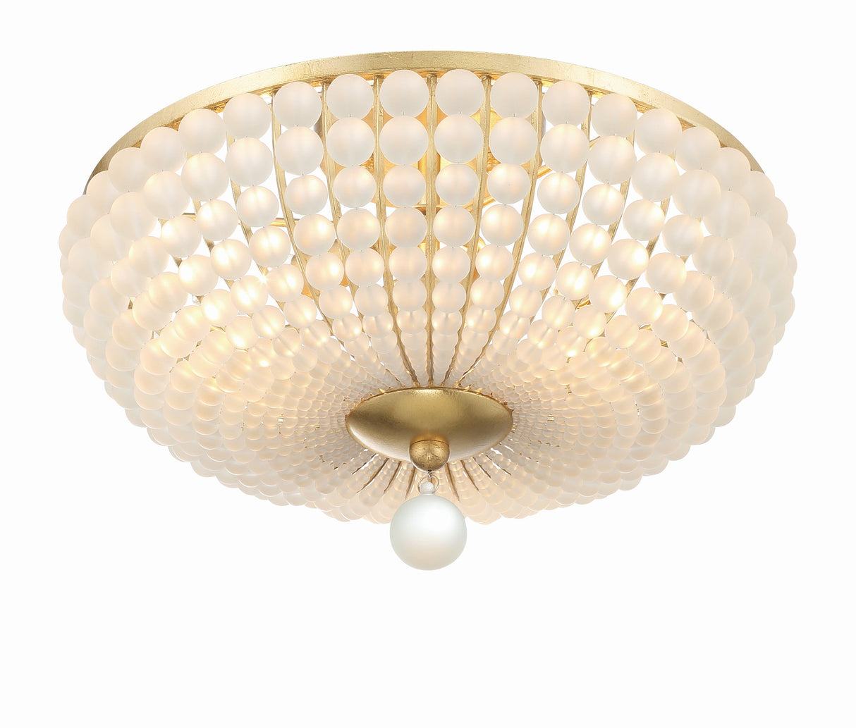 Bella 3 Light Antique Gold Semi Flush Mount BLA-10660-GA
