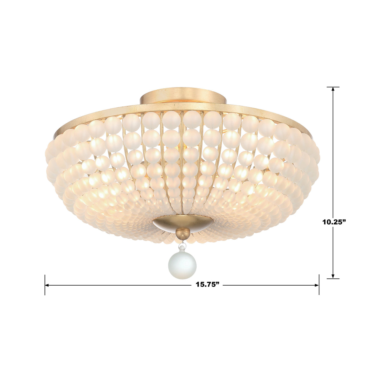 Bella 3 Light Antique Gold Semi Flush Mount BLA-10660-GA