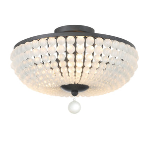 Bella 3 Light Matte Black Semi Flush Mount BLA-10660-MK