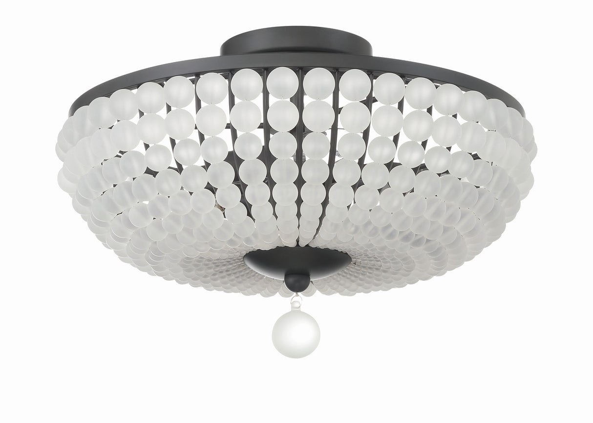 Bella 3 Light Antique Gold Semi Flush Mount BLA-10660-GA