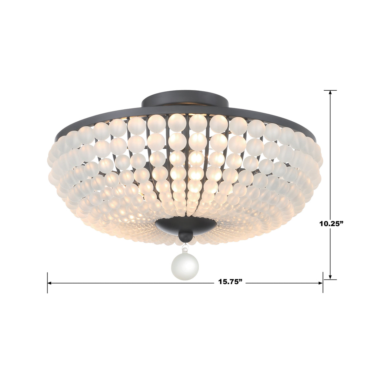 Bella 3 Light Antique Gold Semi Flush Mount BLA-10660-GA