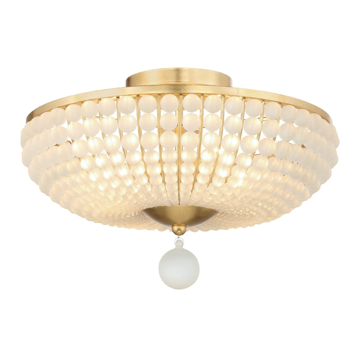 Bella 4 Light Antique Gold Semi Flush Mount BLA-10665-GA
