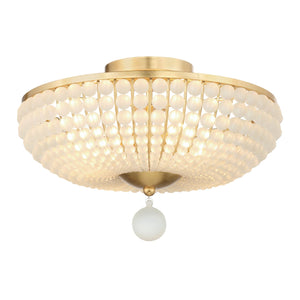 Bella 4 Light Antique Gold Semi Flush Mount BLA-10665-GA