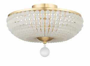 Bella 4 Light Antique Gold Semi Flush Mount BLA-10665-GA