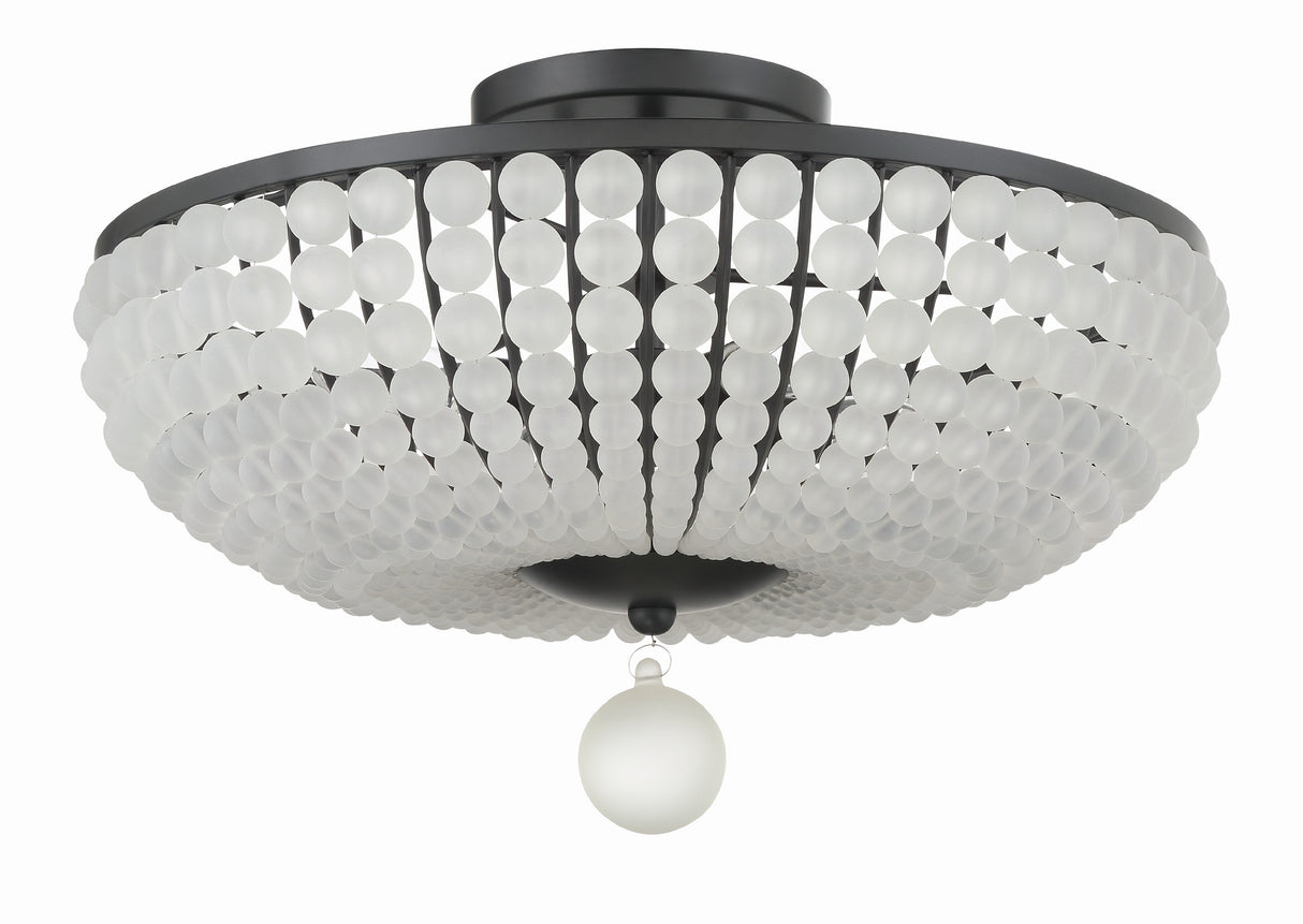 Bella 4 Light Antique Gold Semi Flush Mount BLA-10665-GA