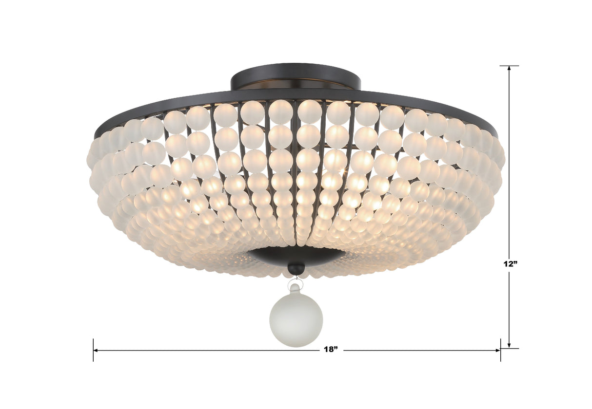 Bella 4 Light Antique Gold Semi Flush Mount BLA-10665-GA
