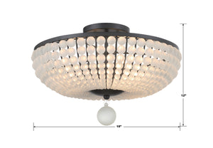 Bella 4 Light Antique Gold Semi Flush Mount BLA-10665-GA
