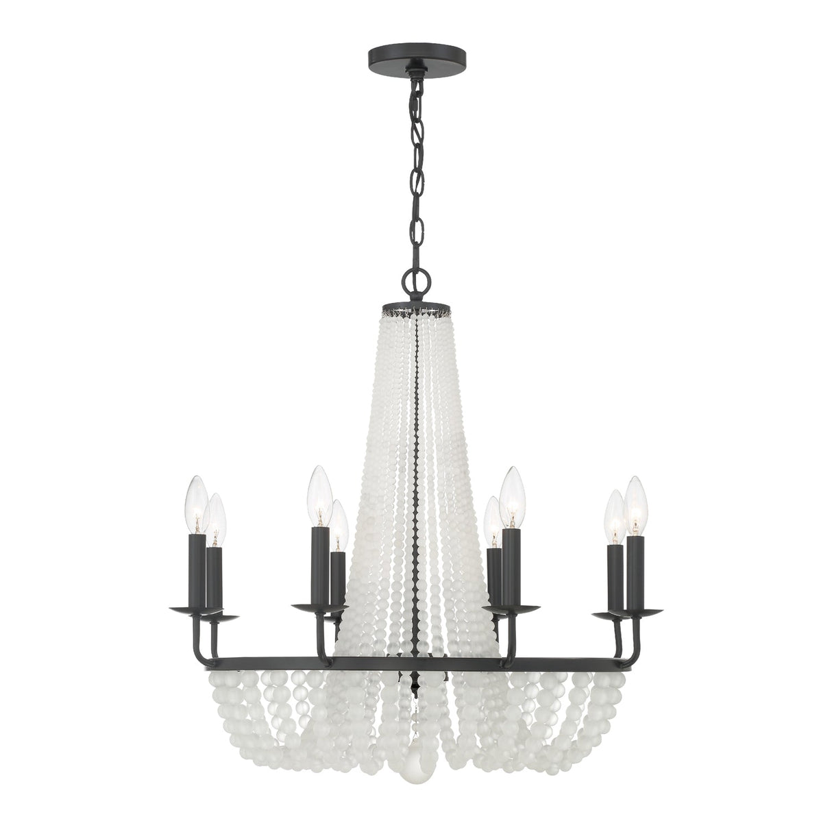 Bella 8 Light Matte Black Chandelier BLA-10668-MK