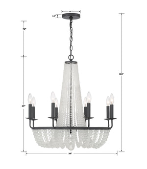 Bella 8 Light Antique Gold Chandelier BLA-10668-GA