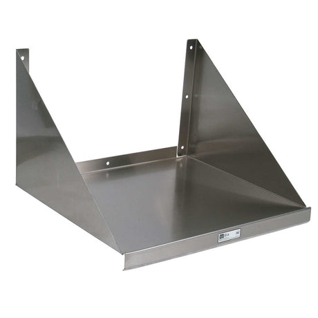 John Boos BMS2030 16 Gauge Stainless Steel Microwave Wall Shelf, 30 x 21 1/8 15 inch - 1 each.
