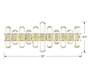 Bolton 3 Light Aged Brass Bathroom Vanity BOL-8883-AG