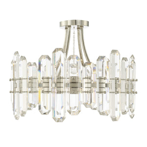 Bolton 4 Light Polished Nickel Semi Flush Mount BOL-8884-PN