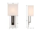 Brent 1 Light Polished Nickel Sconce BRE-A3631-PN