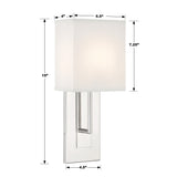 Brent 1 Light Polished Nickel Sconce BRE-A3631-PN