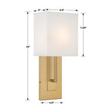 Brent 1 Light Polished Nickel Sconce BRE-A3631-PN