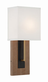 Brent 1 Light Matte Black + Vibrant Gold Sconce BRE-A3633-MK-VG