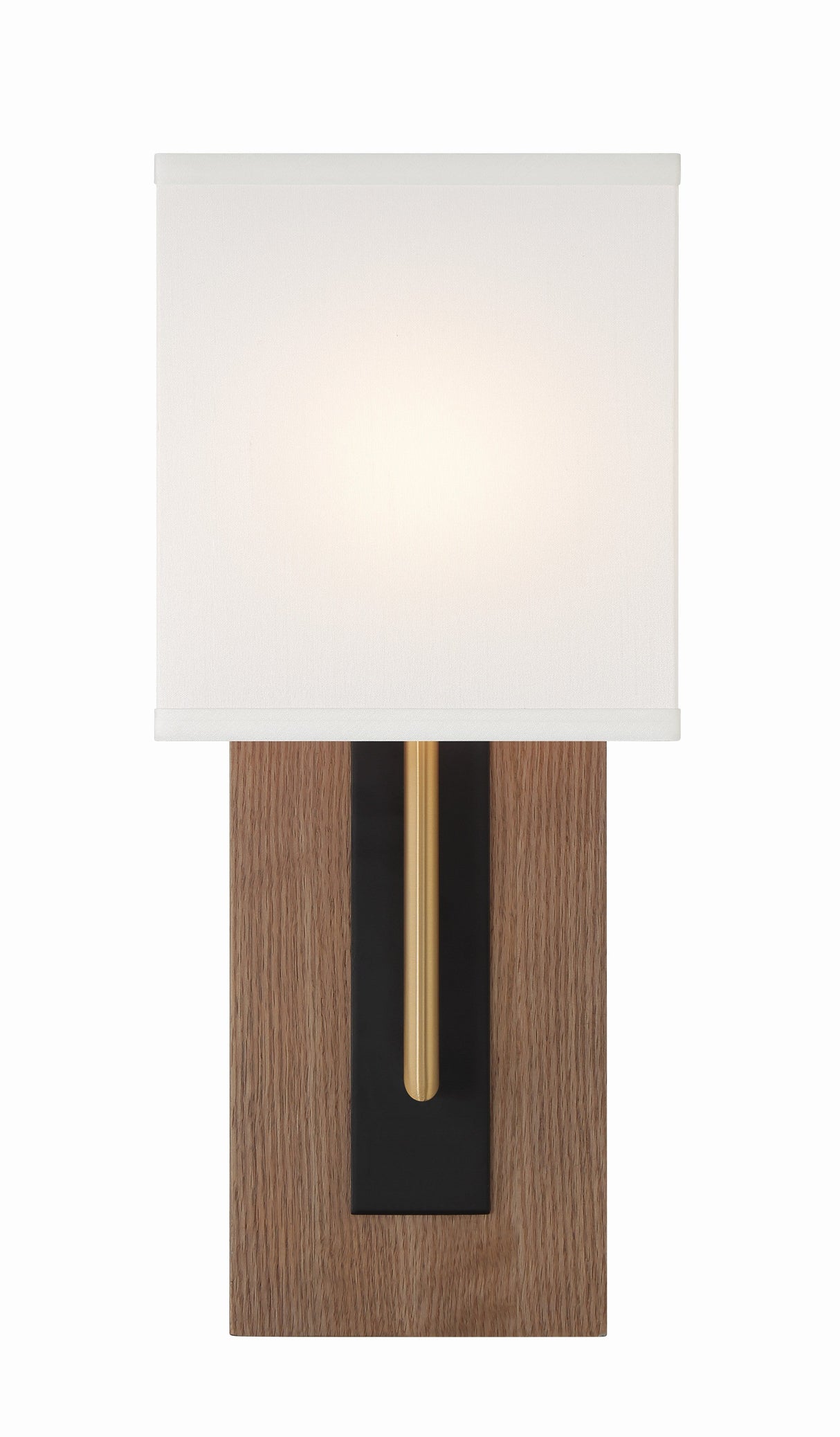 Brent 1 Light Matte Black + Vibrant Gold Sconce BRE-A3633-MK-VG