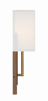 Brent 1 Light Matte Black + Vibrant Gold Sconce BRE-A3633-MK-VG