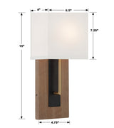 Brent 1 Light Matte Black + Vibrant Gold Sconce BRE-A3633-MK-VG