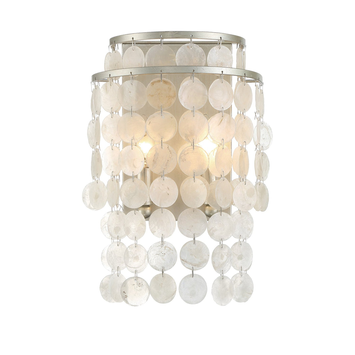 Brielle 2 Light Antique Silver Sconce BRI-3002-SA
