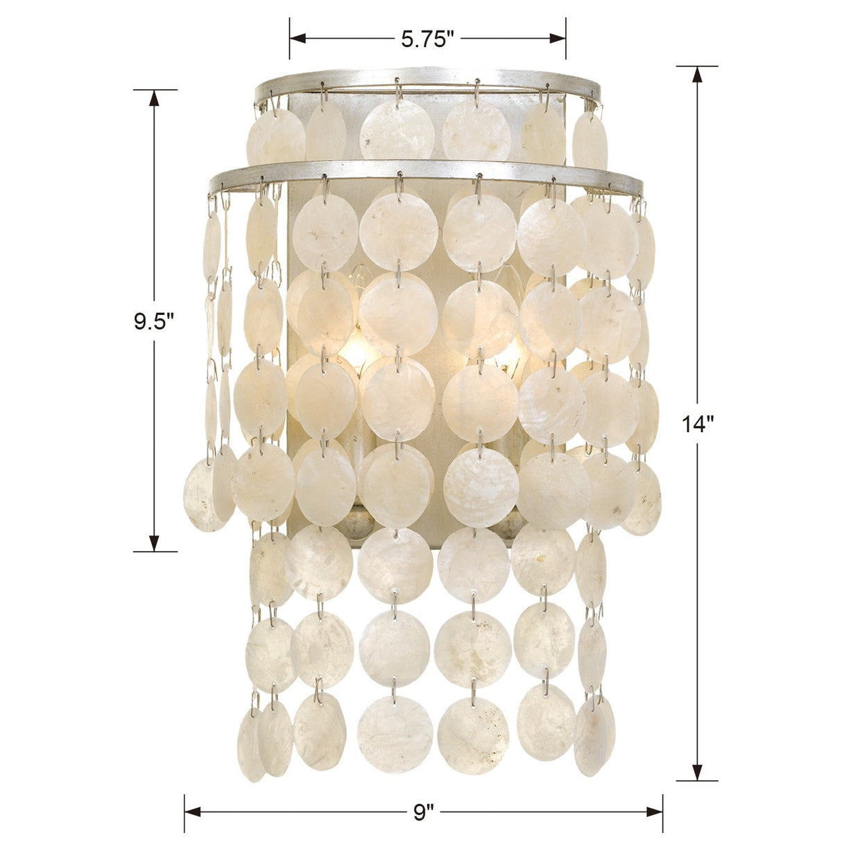 Brielle 2 Light Dark Bronze Sconce BRI-3002-DB