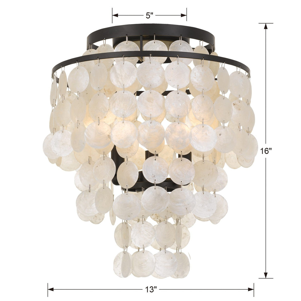 Brielle 3 Light Dark Bronze Flush Mount BRI-3003-DB