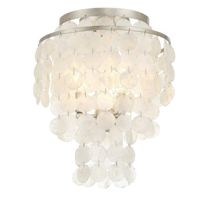 Brielle 3 Light Antique Silver Flush Mount BRI-3003-SA