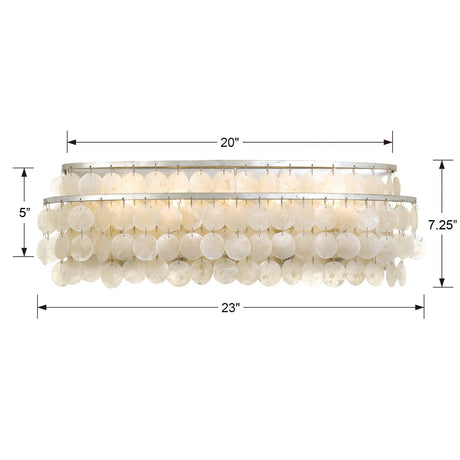Brielle 5 Light Antique Silver Bathroom Vanity BRI-3005-SA
