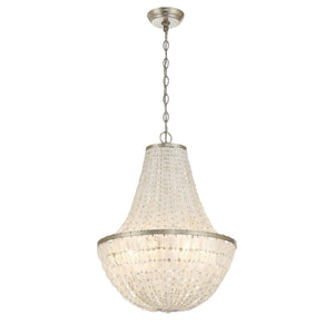 Brielle 6 Light Antique Silver Chandelier BRI-3006-SA