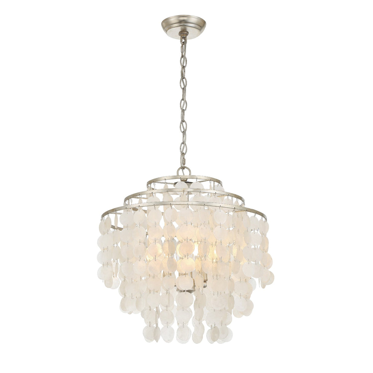 Brielle 4 Light Antique Silver Chandelier BRI-3008-SA