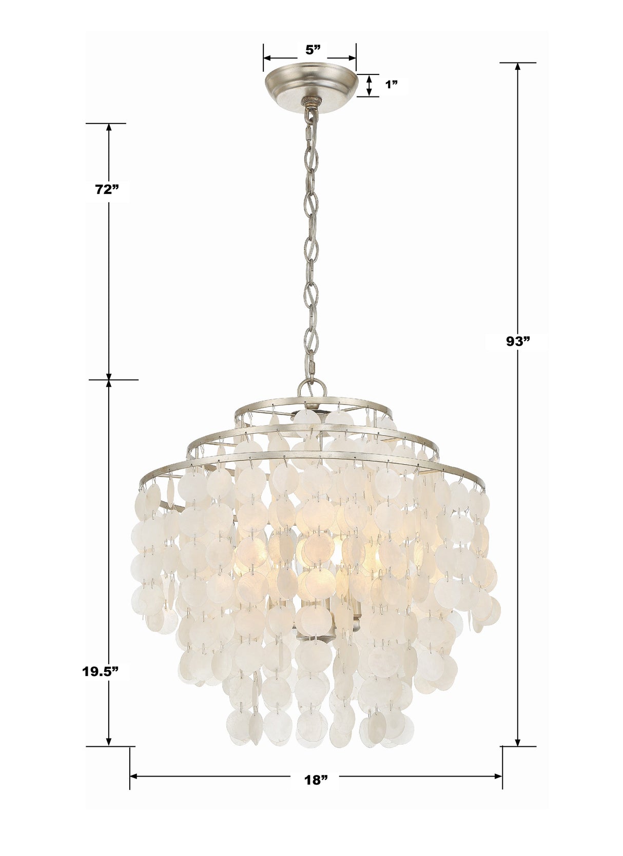 Brielle 4 Light Dark Bronze Chandelier BRI-3008-DB