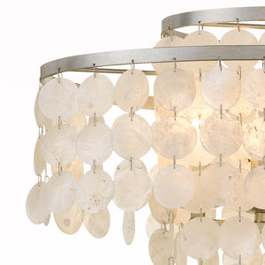 Brielle 6 Light Antique Silver Linear Chandelier BRI-3009-SA