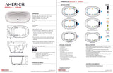 Americh BR6644-24TA2-BI Brisa II 6644 - Tub Only / Airbath 2 - Biscuit