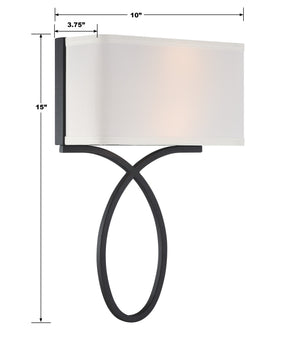 Brinkley 2 Light Black Forged Sconce BRK-A3702-BF