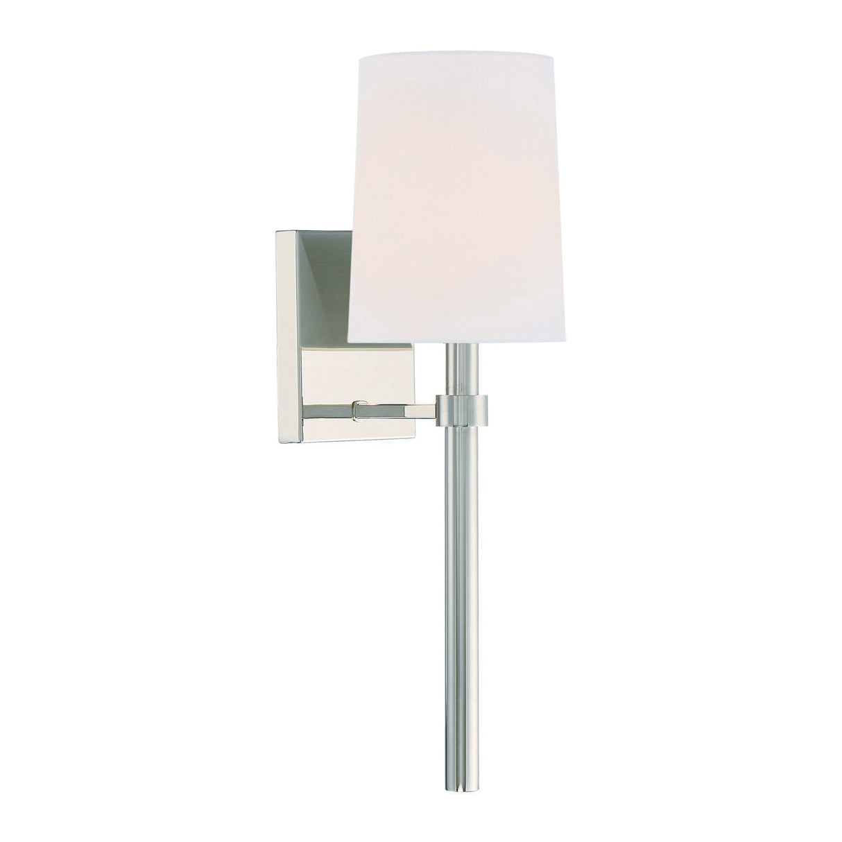 Bromley 1 Light Polished Nickel Sconce BRO-451-PN