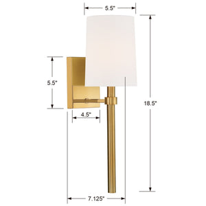 Bromley 1 Light Black Forged Sconce BRO-451-BF