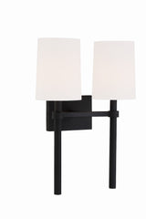 Bromley 2 Light Black Forged Sconce BRO-452-BF