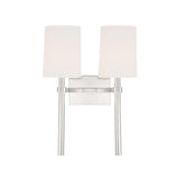 Bromley 2 Light Polished Nickel Sconce BRO-452-PN