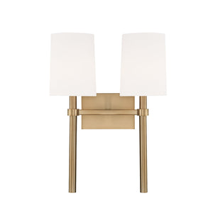 Bromley 2 Light Vibrant Gold Sconce BRO-452-VG